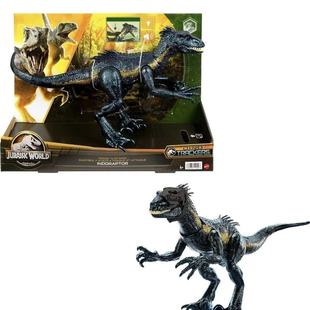 美泰侏罗纪动画片同款大型追踪声光暴虐迅猛龙恐龙模型玩具HKY11