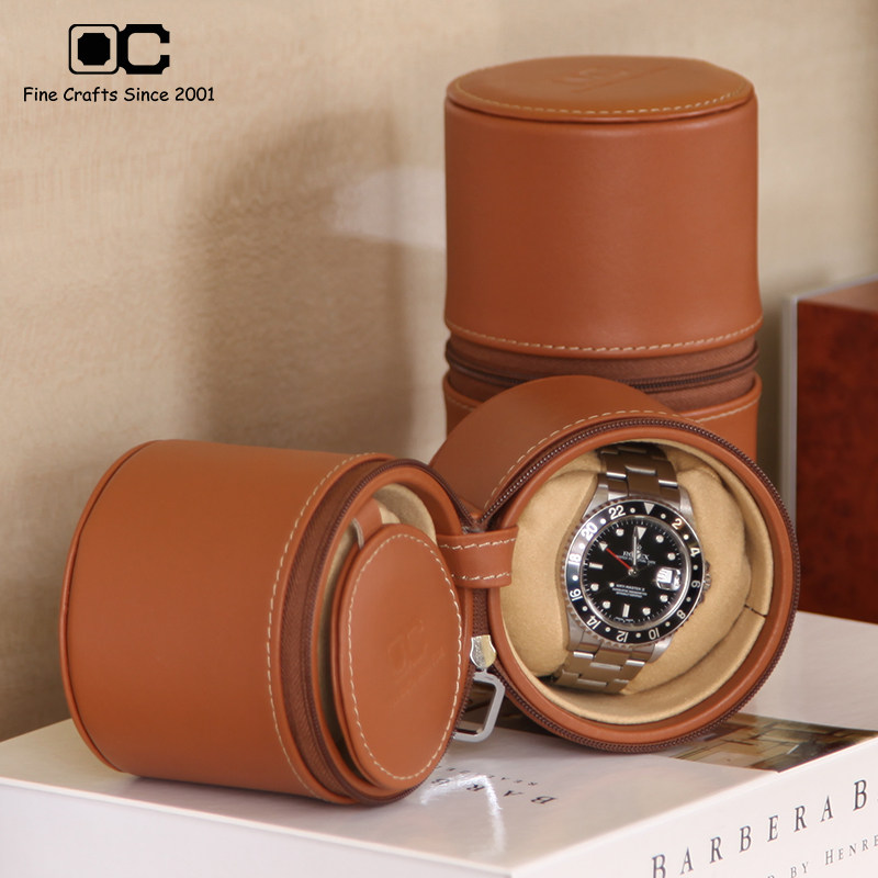 OC开合手表收纳盒 便携创意手表展示盒 欧式皮革手表首饰盒 包邮