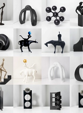 北欧极简抽象艺术摆件客厅书房