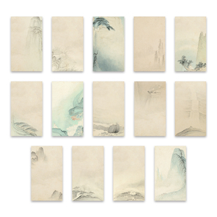 云光山翠册页笺纸绢布宣纸两种材质书法作品纸适宜小楷小行草