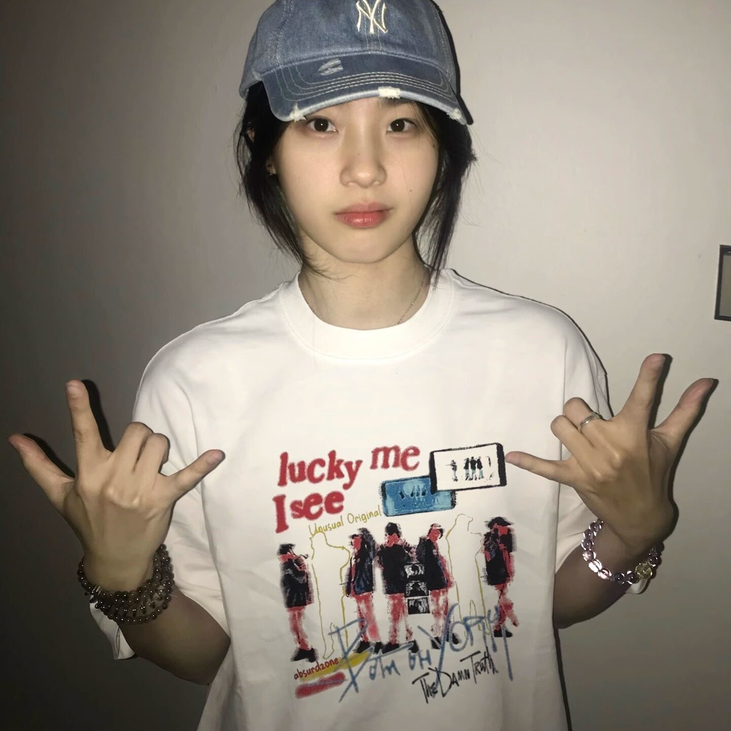 夏季纯棉短袖t恤女2026新款爆款美式设计感正肩宽松显瘦半袖上衣 - 实物图