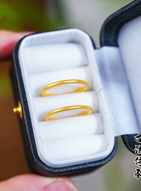 强保色沙金极细2mm泥鳅背素圈戒指百搭简约轻奢感女士