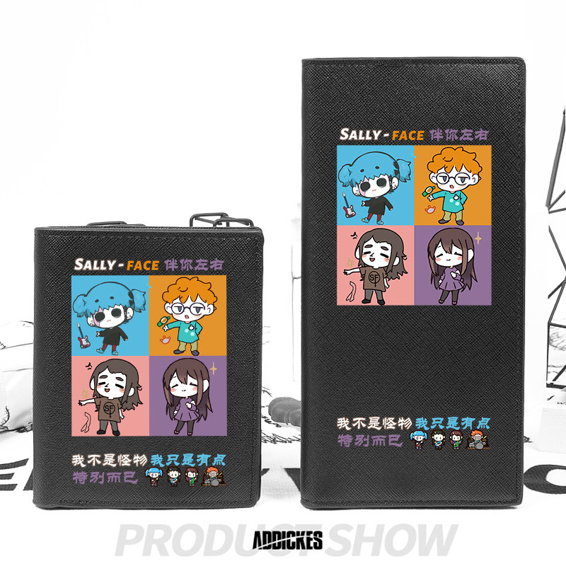 sally face周边同人萨利莎莉之脸俏皮脸恐怖游戏二次元钱包卡包男