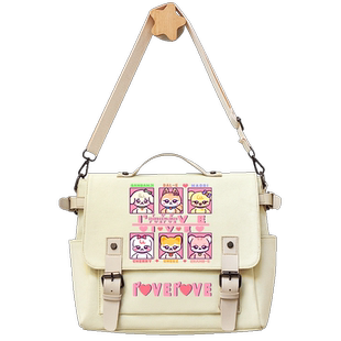 IVE应援周边专辑同款金秋天张元英直井怜帆布单肩书包斜挎包女生