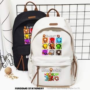Alan Becker 火柴人动画周边 AB柴五色组游戏同人双肩包 背包书包