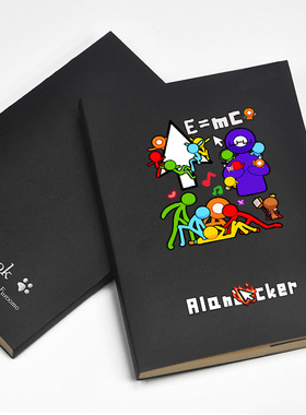 AlanBecker 动画火柴人 Alan鼠标 游戏周边 记事本 笔记本 五色组
