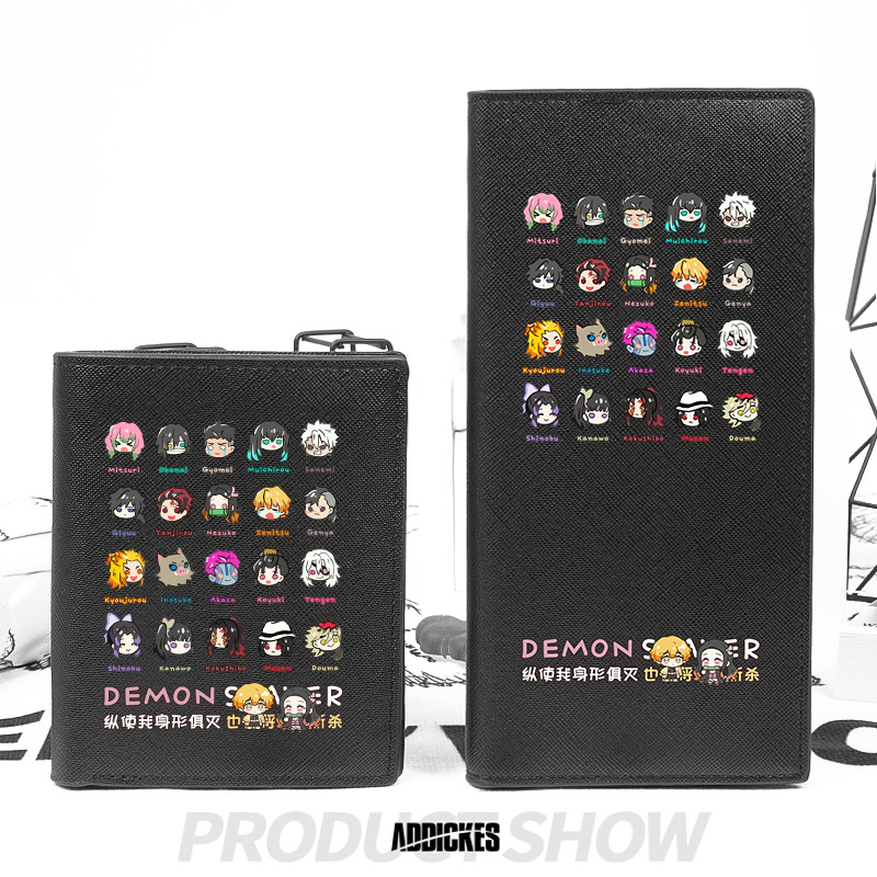鬼灭之刃动漫周边男学生钱包短款