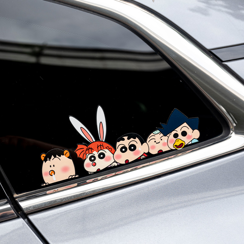 适用于小新汽车防水贴纸个性创意卡通电动摩托车贴装饰痕遮挡贴画