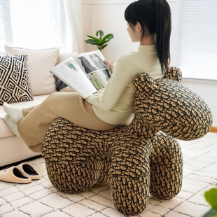 网红小马椅子坐骑玩偶可爱凳子落地动物形凳客厅矮凳娃娃儿童板凳