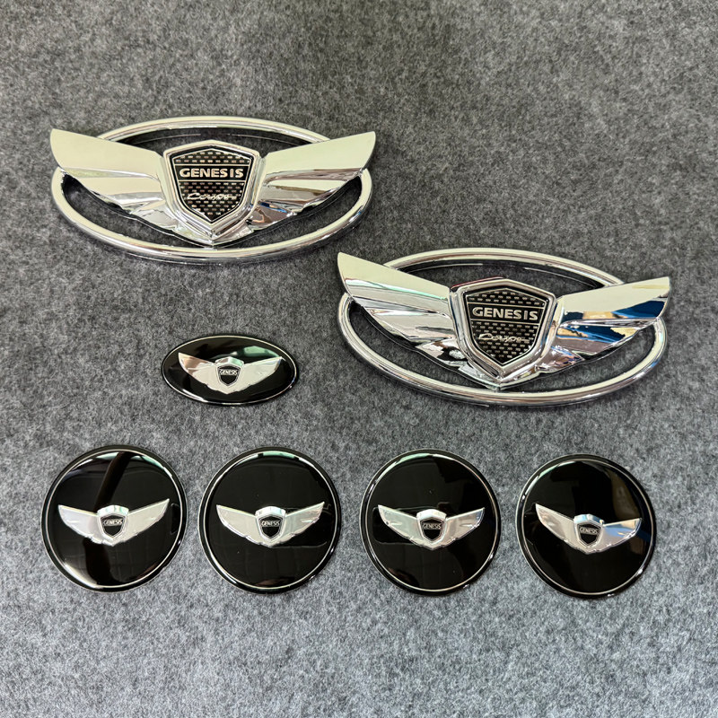 适用现代格瑞维拉克斯全新胜达改装酷派劳恩斯标前后标酷派轮毂盖