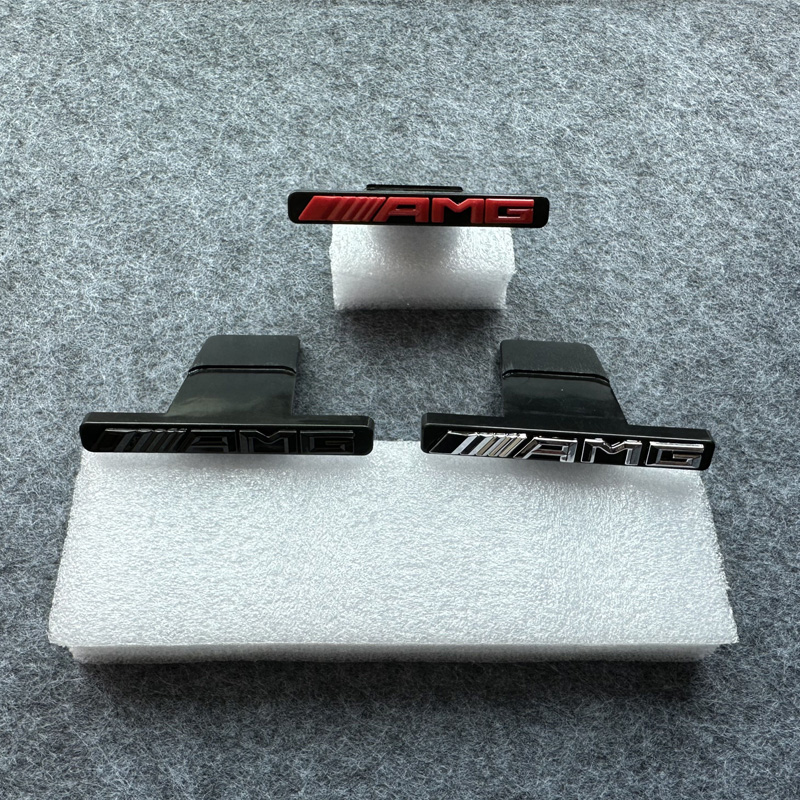 适用于奔驰中网AMG标GLC级E级S级A45 CLA C63改装AMG中网标车标贴