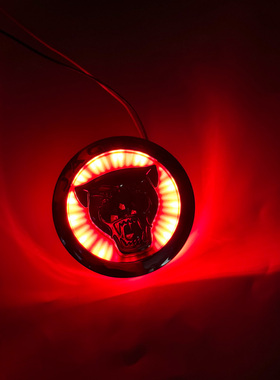 适用捷豹改装中网标XF XEL F-PACE F-YTPE前标志改装发光豹头车标