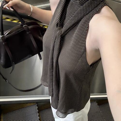 吊带背心女夏外穿挖肩露肩无袖