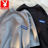 Playboy, шелковая тонкая футболка с коротким рукавом, оверсайз