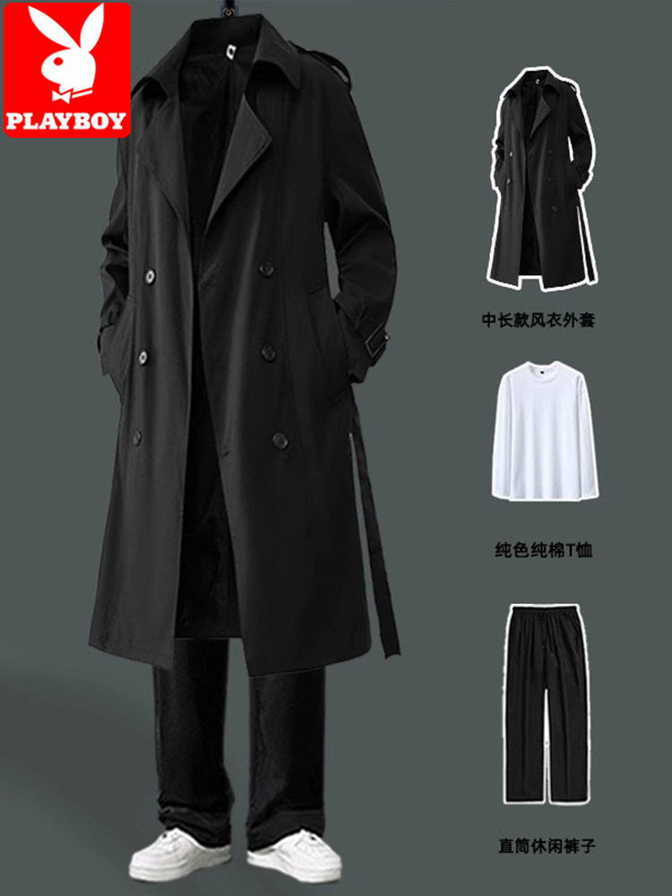 Playboy high-end ruffian красивый костюм-ветровка, мужская весенне-осенняя свободная куртка в британском стиле, полный комплект Изображение 1