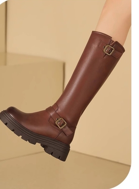 卓诗尼2023年冬款长筒靴女款新款长皮靴女鞋商场专柜号361P86885