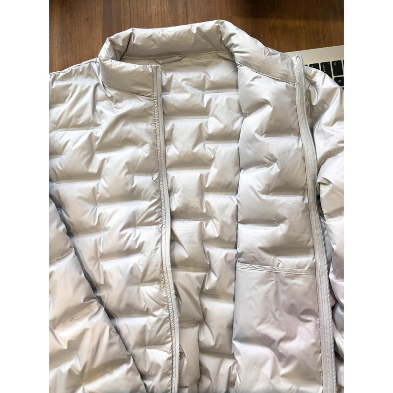 轻量90白鸭绒男士立领羽绒服