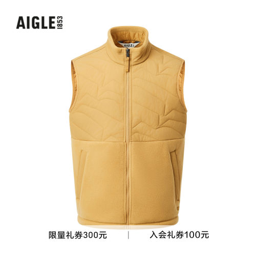 AIGLE艾高男士抓绒马甲Polartec保暖柔软舒适上衣外套BX35