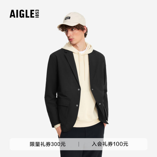 艾高男士西装外套轻量夹克防泼水