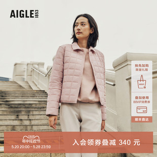 AIGLE艾高秋冬款WR防泼水户外运动舒适短款保暖棉服女士外套