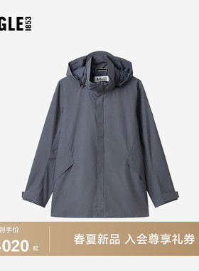 AIGLE艾高男士外套冲锋衣功能面料防水长款风衣26年春季新品BT76