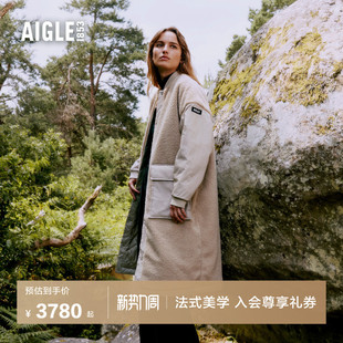 女 TEX防风上衣防雨透汽双面穿棉服外套长款 AIGLE艾高秋冬款 GORE