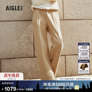 运动直筒阔腿裤 户外休闲裤 法式 时尚 子 AIGLE艾高女士长裤 裤 秋冬季