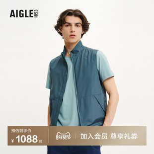 AIGLE艾高夏秋季马甲男士防风透汽户外运动休闲无袖外套上衣男款