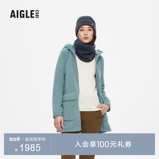 全拉链抓绒衣外套 AIGLE艾高秋冬AAW22WFLE005女士户外保暖加厚