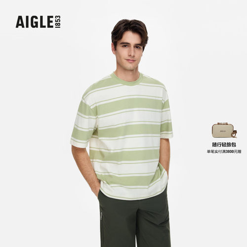 AIGLE艾高短袖T恤户外休闲男