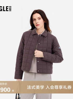 AIGLE艾高秋冬款WR防泼水户外上衣运动舒适短款保暖棉服女士外套