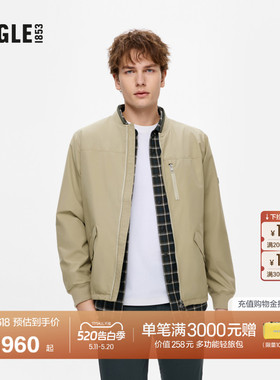 AIGLE艾高防风上衣抗水透汽软壳行政夹克户外休闲外套男士BG16
