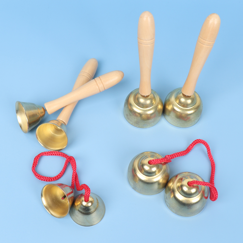奥尔夫儿童打击乐器手柄大小号碰钟撞铃幼儿园早教声乐练习教玩具