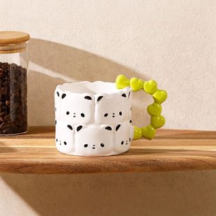 大容量马克杯卡通礼物儿童陶瓷杯手绘釉下彩杯子套装伴手礼品创意