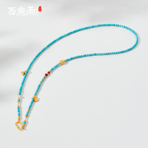西施雨新中式绿松项链万能链女