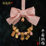 蝴蝶结创意汽车挂件网红高档平安后视镜挂饰车载车内吊饰可爱女神