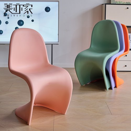 美亦家现代简约塑料靠背餐椅