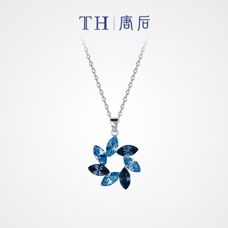 唐后花朵银项链 女锁骨链choker采用施华洛世奇元素水晶在类目 饰品/流行首饰/时尚饰品新, 项链中 - 来自Buy2taobao.com提供专业的淘宝代购服务