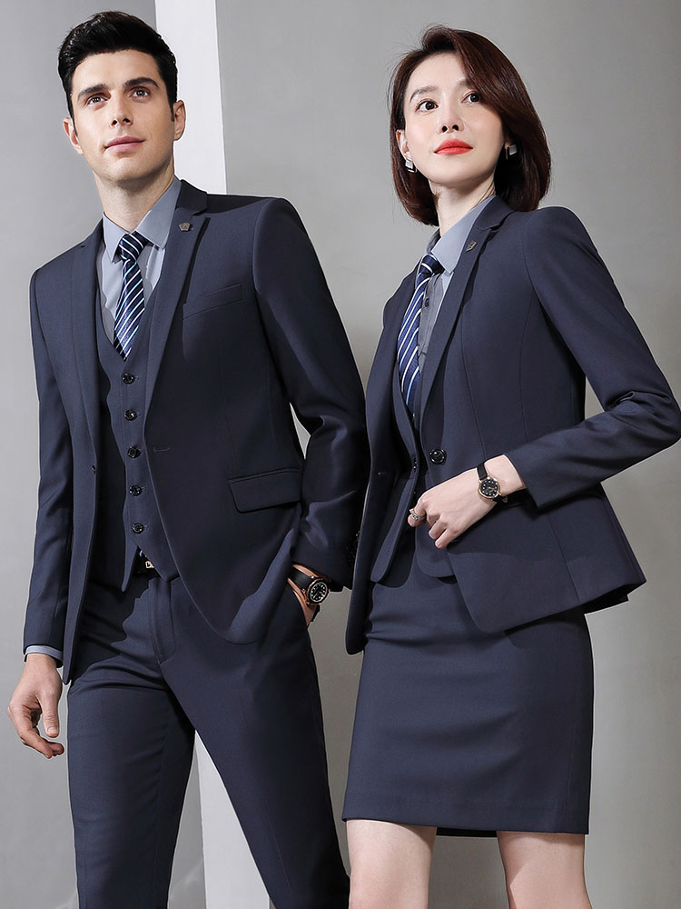 西装女套装工作服春外套正装西服男面试职业装售楼部前台工装定制