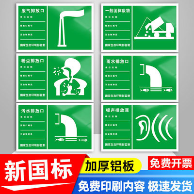 废气排放口标识牌污水一般