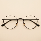 复古文艺眼镜框男 女潮圆脸平光镜 圆框配近视眼镜架眼睛框韩版