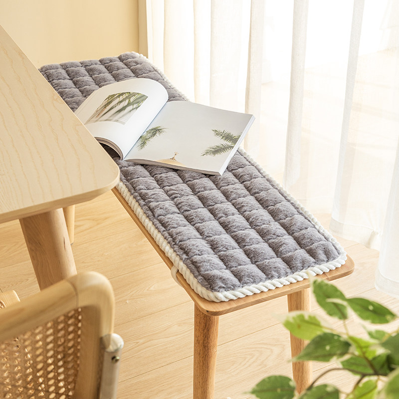 馨梦菲兔毛可爱保暖透气长凳垫