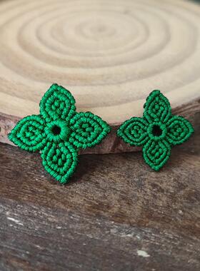 纯手工编织柿子叶苹果叶配件材料事事如意配饰