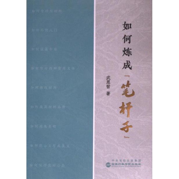 【官方正版】 如何炼成“笔杆子” 9787515028354 武恩智著 国家行政学院出版社