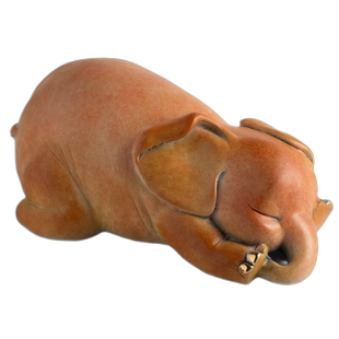 铜象摆件一套五福临门吸水象客厅办公室桌面装饰吉象如意创意礼品