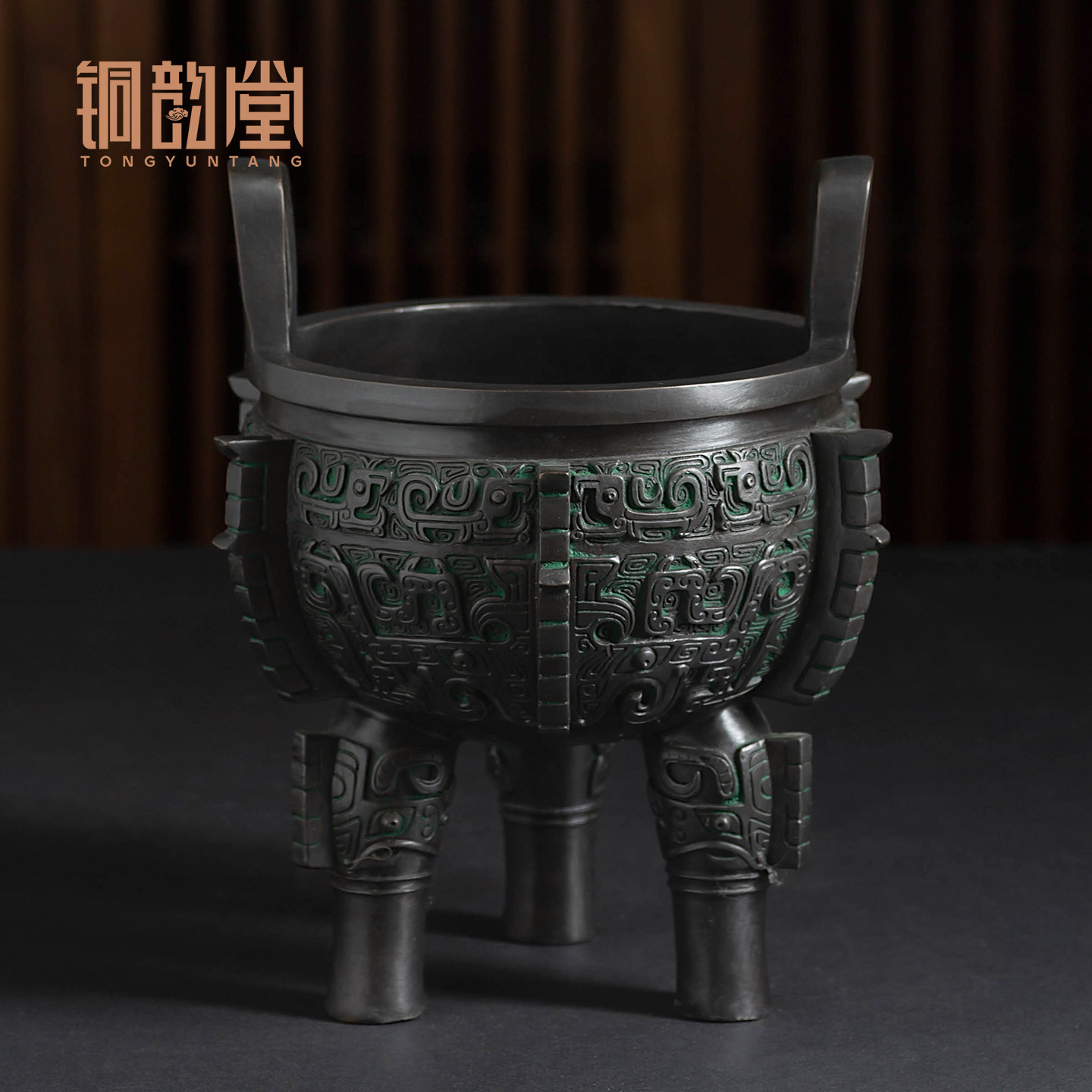 三足入己鼎摆件仿古青铜器礼品