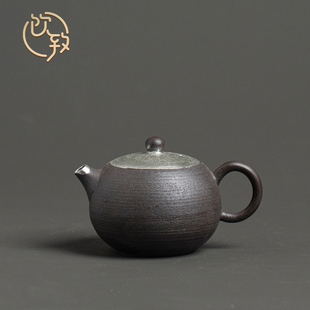 饮致黑陶鎏银西施壶高档家用功夫茶具泡茶壶单个带过滤功夫茶具