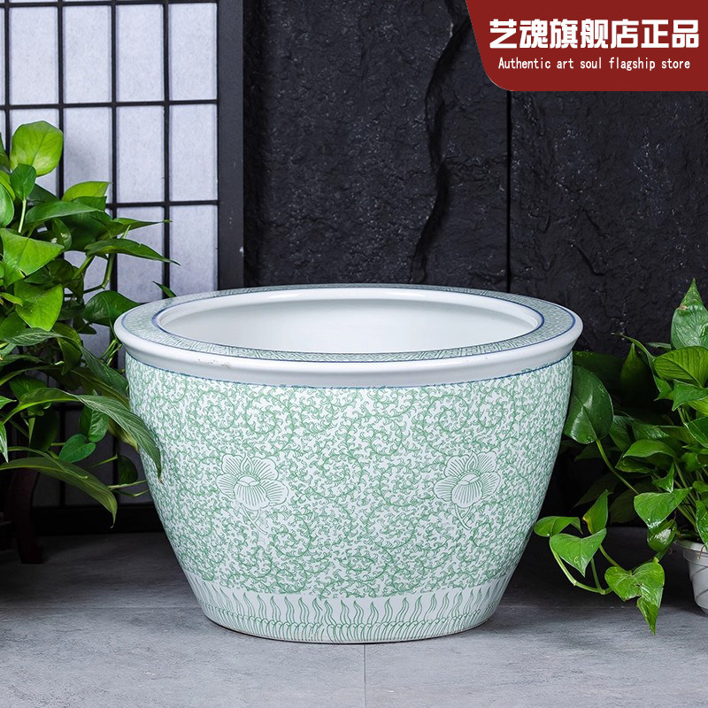 陶瓷古法养鱼缸大花盆睡莲碗莲盆养荷花花盆水缸庭院种铁树花缸