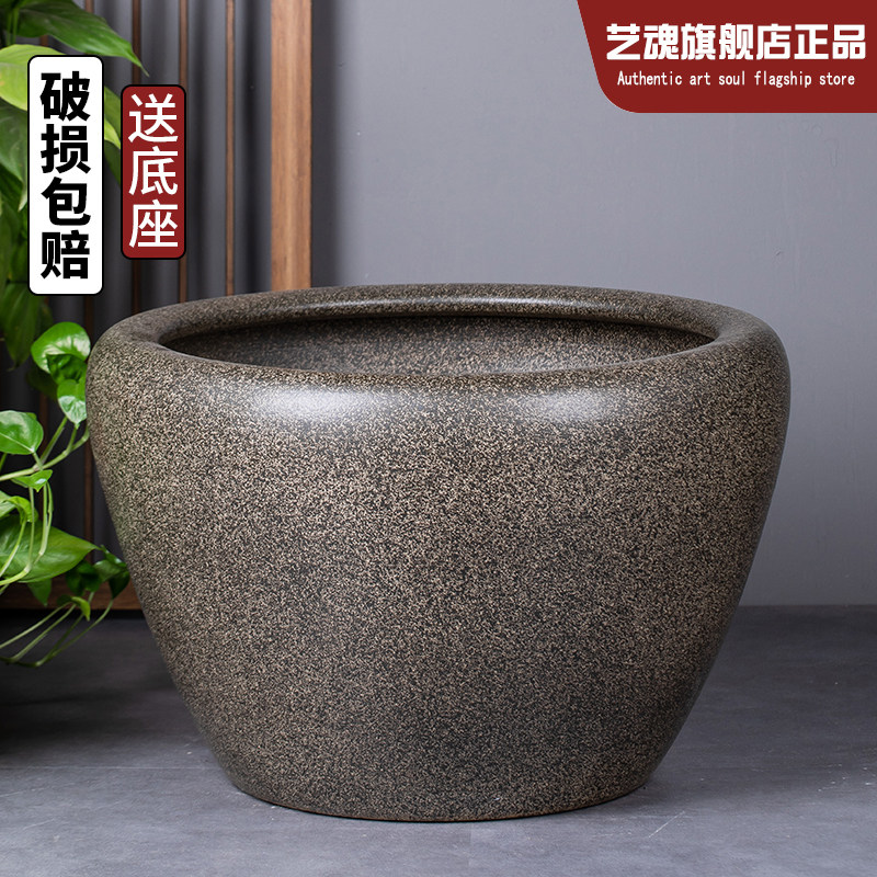 陶瓷缸彷石金鱼盆古法养鱼缸睡莲碗莲阳台庭院大缸深缸水缸荷花盆