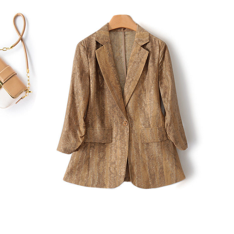 七分袖西装外套女薄款新款气质时尚休闲小西服通勤外套女装百搭款